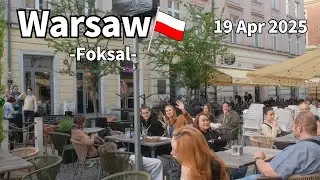 Spring Walk Warsaw Foksal Poland - April 2025 | Walking Tour