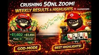 50NL Zoom God-Mode 🔥 Weekly Results + Best Highlight Hands | PokerStars