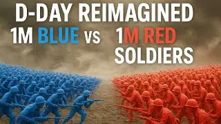 D-Day Reimagined: 1 MILLION Blue vs 1 MILLION Red Soldiers! #uebs2
