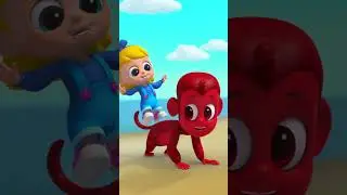 Red Monkey Races Green Race Car 🙈 #morphle #kids #cartoons #animals #shorts