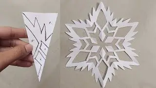 How to make easy and beautiful snowflakes ❄️♥️ #papercraft #snowflakes #part 125