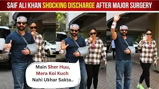 Saif Ali Khan Viral Discharge Video From Hospital With Wife Kareena Kapoor