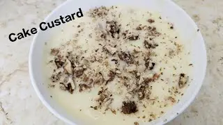 How To Make Vanilla Cake Custard Recipe || Simple Custard Cake Recipe || Cake And Custard Dessert ||