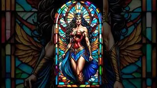 Superheroes in Stained Glass | AI Generated #shorts #art #ai
