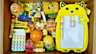 Unboxing Modern Yellow collection - Pencil Box, Pen, Sketch board, Erasner, Sharpener, calculator,