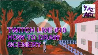 Twitch Live #10 | How to Draw Black People and Scenery | Drawing Tutorial