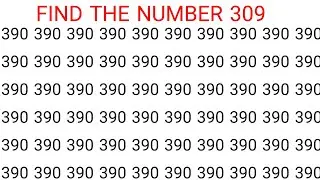 Can You Spot the Number &ldquo;309&rdquo;? Within 1 Minute. Test Your Brain & Eyes.