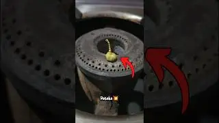 Pop Up Fire Cracker On Gas Stove! 🤯 #shorts