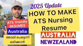 How to prepare ATS friendly Nursing CV Australia Newzealand Resume Malayalam