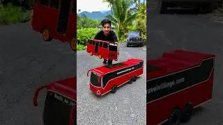 Small school bus and big rc volvo bus Unboxing