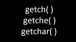 getchar() getch() getche() function in C language explained by program by Saurabh Bhargava