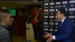 Coach Dimitris Itoudis flash interview after the game against FC Barcelona