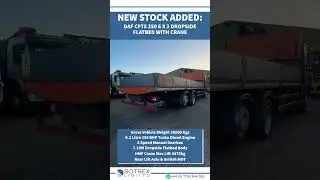For Sale - DAF CF75 250 6 X 2 Flatbed with Crane #truck #trucker #trucksforsale #daf #flatbed