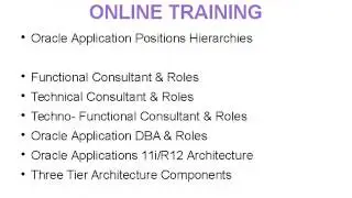 Oracle APPS Technical Online Training