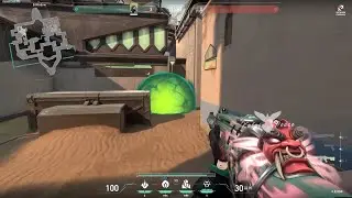 Viper poison cloud lineup for B side CT from outside hokka on Bind