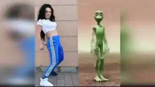 Alien vs Hot girl dance.Dame tu cosita dance.Hot girl dance.My Entertainment.