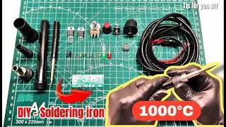 DIY Soldering Iron &ndash; Fast Heating and Powered by 19V Laptop Charger or Drill Batter!