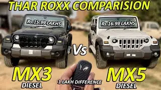 THAR ROXX MX3 VS MX5 | Rs.1,00,000 KA DIFFERENCE | WHICH IS BETTER VALUE THAR ROXX ?? 2024 THAR ROXX