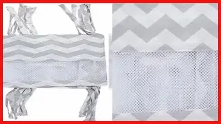 Little Love by NoJo Separates Collection Chevron Print Crib Liner, GreyWhite