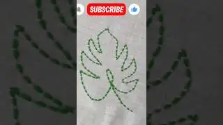 Easy Leaf Embroidery Design 🌿 | Simple Hand Stitch for Beginners | #Shorts #craftstudio #needlecraft