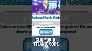 I Redeemed A Titanic Merch Code..😲(Pet Simulator X) #shorts