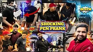shocking pen prank with gym bro 😱😲