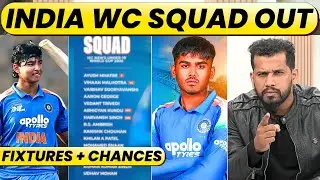 🔴Breaking : India's World Cup squad announced, Fixtures, Schedule and Chances #breaking
