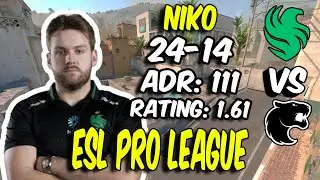 Falcons NiKo drops 24 Kills vs FURIA! NiKo POV (Dust2) at ESL Pro League Season 21