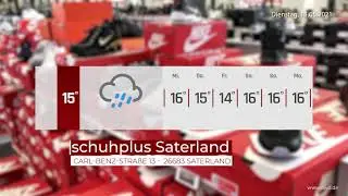 Dienstag, 11.05.: Das Wetter an allen Standorten von schuhplus