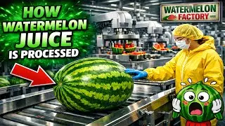 Inside a Watermelon Juice Factory : How Watermelon Juice is prepared | Full Production Process