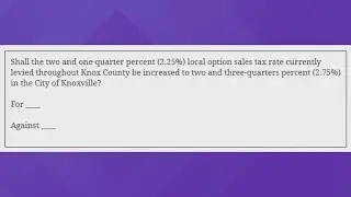 Knoxville prepares to vote on mayor's proposed sales tax increase