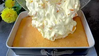 Einfacher Kuchen in Minuten! Schnelles Rezept backen! So cremig und lecker