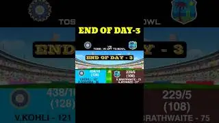 END OF DAY-3 #bcci #icc #indiancricketteam #indiatourofwestindies #2ndtestmatch #indvswi