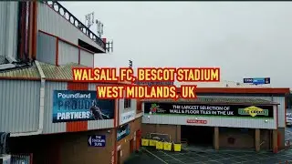 Bescot Stadium, Walsall Town, England, UK, Drone footage (4K)