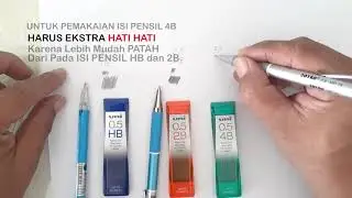 UNBOXING Pensil Mekanik UNI NANO DIA PENCIL LEAD 0,5 mm HB, 2B, 4B