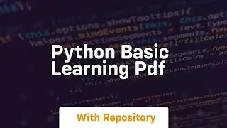 python basic learning pdf