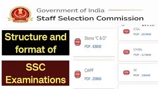 SSC Examination Scheme. SSC Structure and format. ssc OTR registration instruction. SSC exam Details
