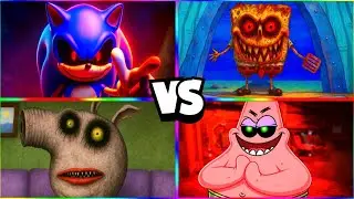 Sonic.exe vs SpongeBob.exe vs Peppa Pig.exe vs Patrick.exe | Tiles Clash x Tiles Hop
