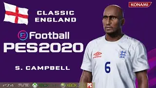 S. CAMPBELL  face+stats  (Classic England) How to create in PES 2020