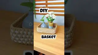 Easy Basket Organiser DIY #craft #gift #organization #macrame