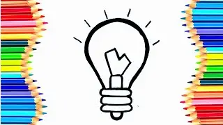 How to draw a light bulb esay step by step drawing tutorial