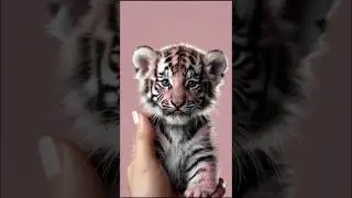 Pink tiger🐯 😱𝗦𝗠𝗔𝗟𝗟 𝗕𝗔𝗕𝗬 𝗔𝗡𝗜𝗠𝗔𝗟🐵🐔🐶🐷#animals #shorts