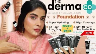 Derma Co 1% Hyaluronic Hydrating High Coverage Foundation Review & Swatches | Antima Dubey [Samaa]