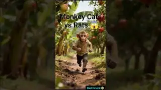 Monkey, Cats & Rats 😱 | fight Emotional Village Story | #monkey #cartoonanimals #cartoon