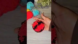 DIY Pom Pom Keychain | How To Make Pom Pom | DIY Keychain Ideas #shorts #diy #keychain #pompom