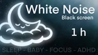 White Noise [Black Screen] — 60 Minutes | 1 h | s o f t - fade in & out ⏾⋆.˚ SLEEP