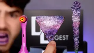 Фиолетовые ASMR-закуски вызывают кариес!? *мукбанг от шорта*