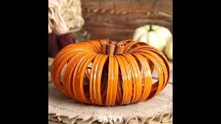 Mason Jar Lid Pumpkin | Halloween