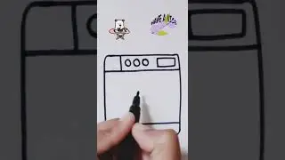 Draw Washing Machine | Washing Machine #shorts #beginnersdrawing #washingmachine #youtubeshorts