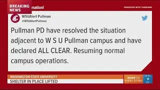 Pullman Police lift shelter-in-place order near WSU campus